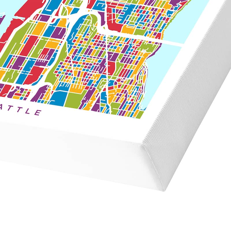 Americanflat Seattle Washington Street Map New 1 by Michael Tompsett